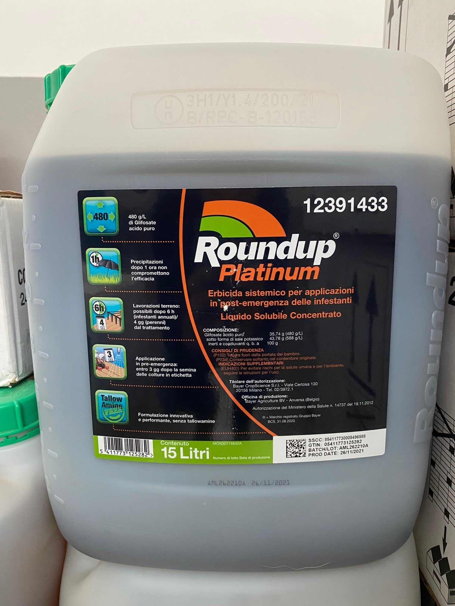 Roundup Platinum x 15 LT - Glifosate sistemico di post-emergenza – Felice  Natura