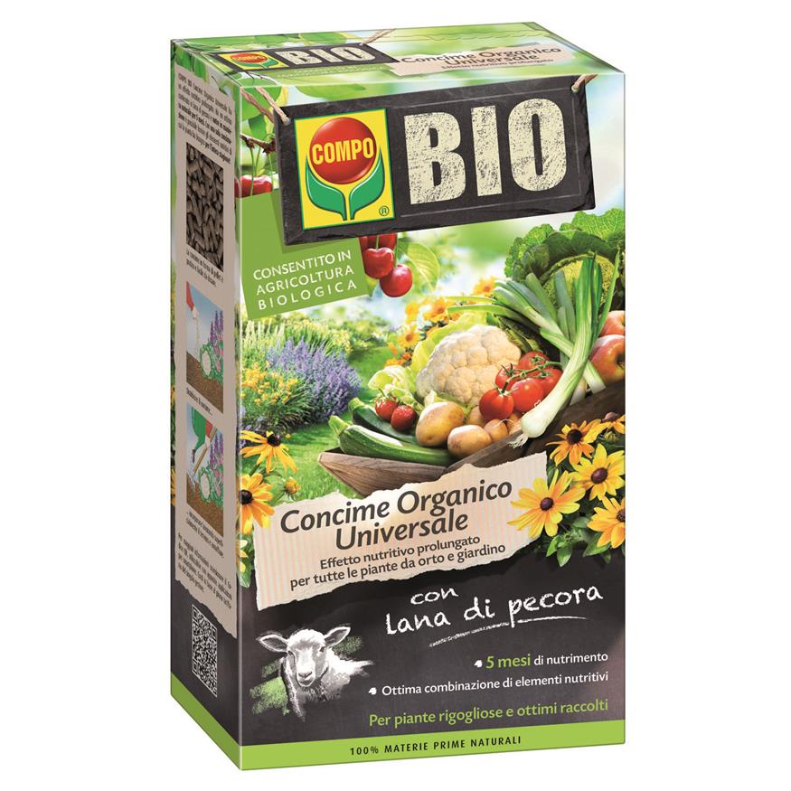 Compo Bio Concime Organico Universale con Lana di Pecora 2 kg