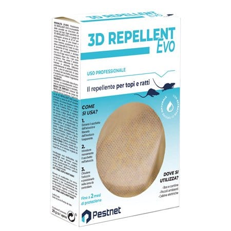 3D Repellent Evo - Repellente Naturale per Topi e Ratti 25 g Pestnet