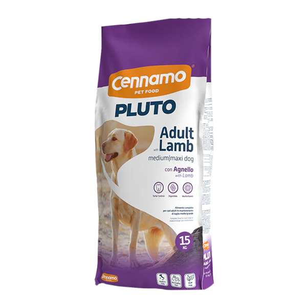 Pluto Dog Adult Crocchette  per Cani con Agnello 15 Kg