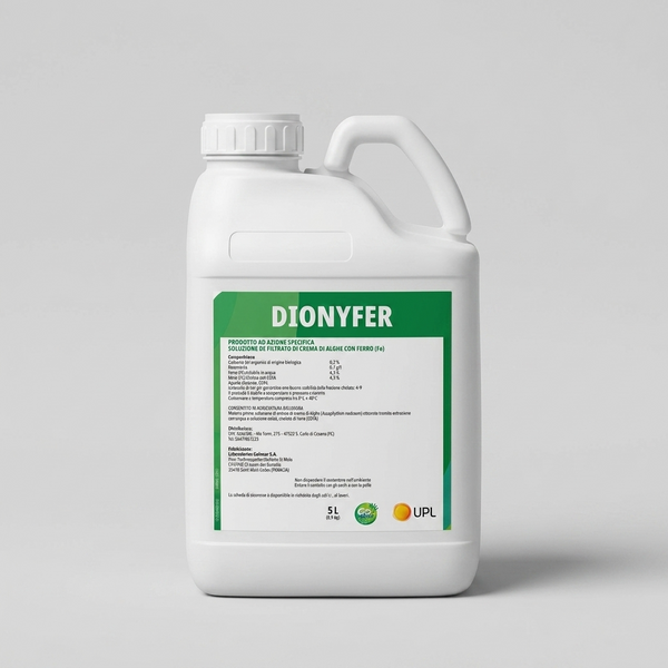 Dionyfer UPL - Biostimolante Biologico Antclorosi con Ferro e Alghe 5 Litri