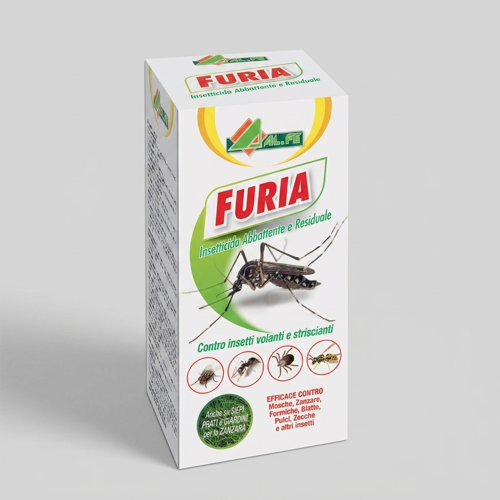 Furia - Insetticida Acaricida Concentrato Abbattente e Residuale 250 ml Al.Fe