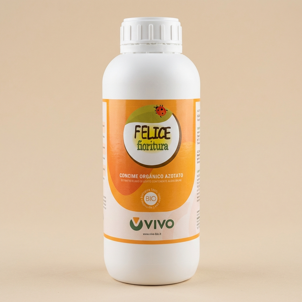 Concime Organico Biologico a base d'alghe Felice Fioritura 1 LT