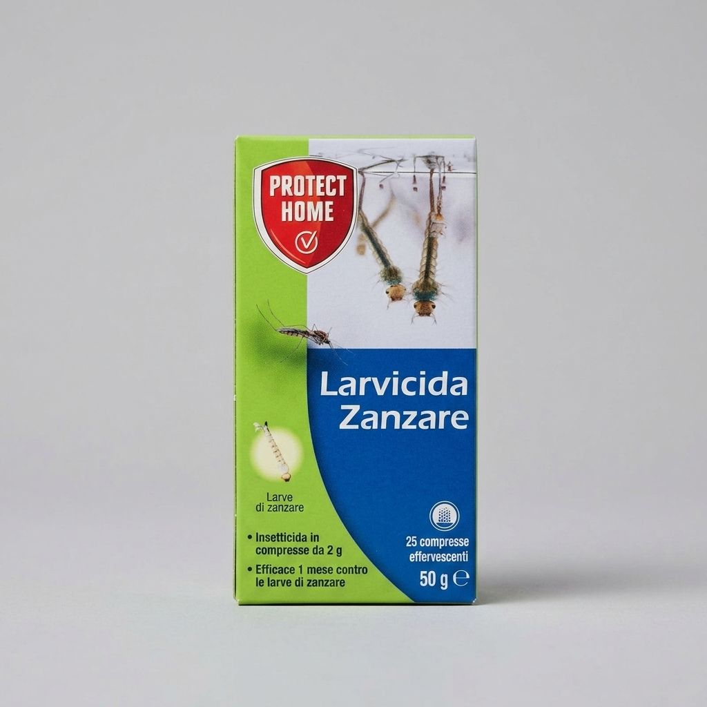 Larvicida Zanzare 25 Compresse Effervescenti 50 g  Protect Home