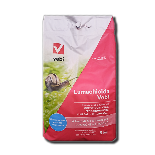 Lumachicida 5 Kg  esca granulare a base di Metaldeide Vebi