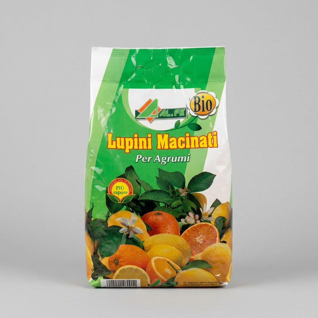 LUPINI MACINATI Concime per limoni e piante acidofile 5 KG Al Fe