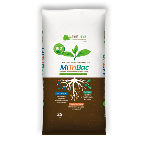 Mitribac Concime Organico Pellettato Con Micorrize e Trichoderma 25 Kg Fertileva