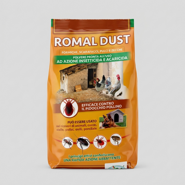 ROMAL DUST - Polvere Insetticida Acaricida Antiformiche 1 kg (Busta)