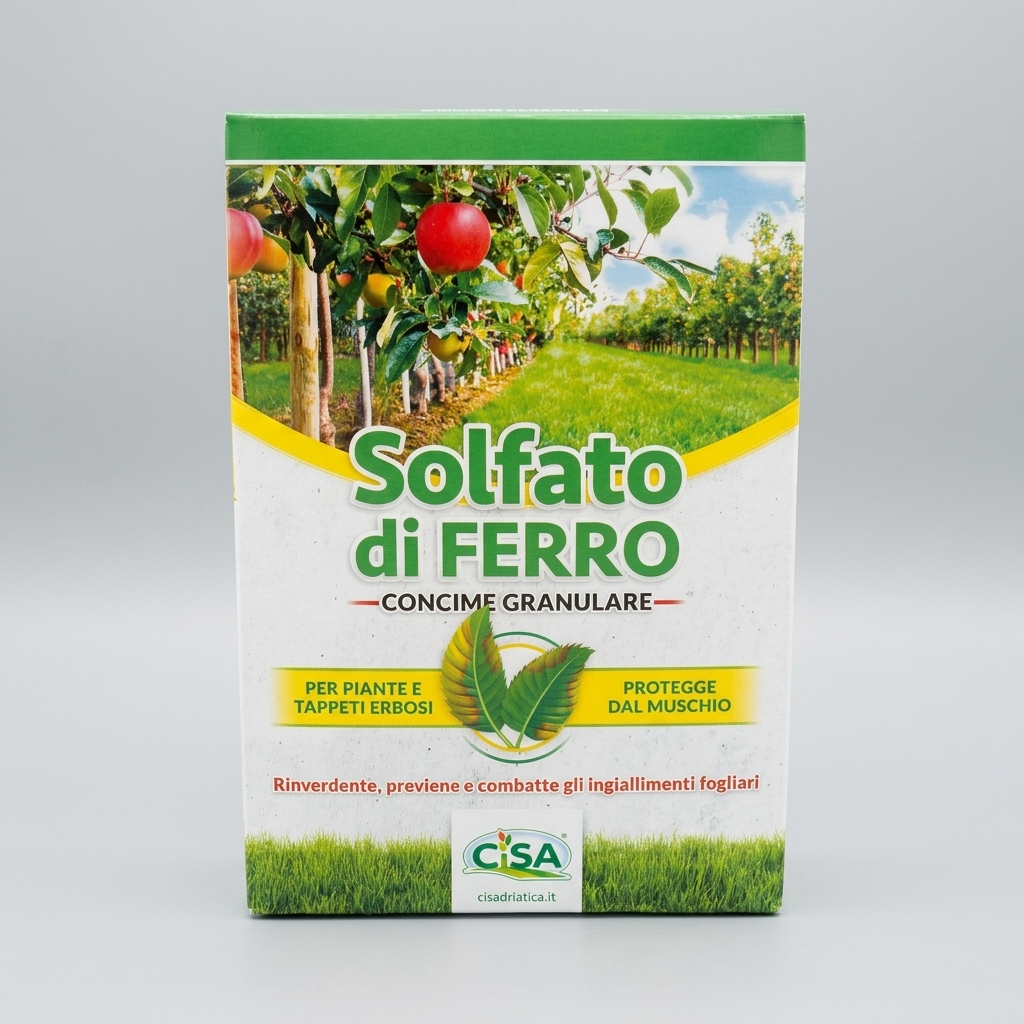 Solfato di Ferro - Concime Granulare Rinverdente Antimuschio 1 kg