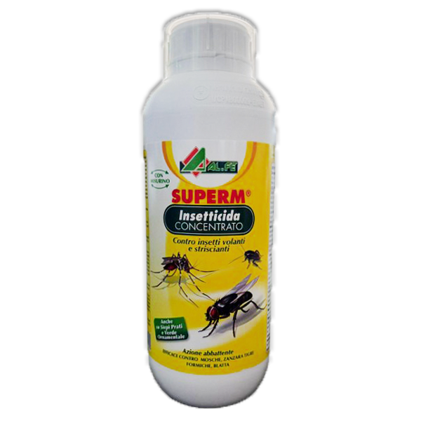 Superm Insetticida Per Siepi Prati e Verde Professionale Uso civile 1 LT Al Fe