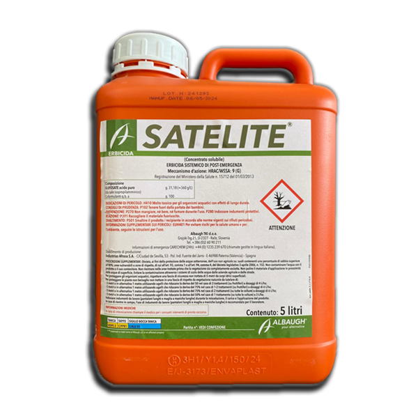 Erbicida totale glifosate Satelite 5 LT