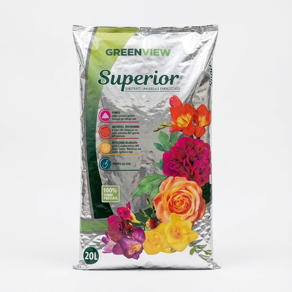 Terriccio Superior Pomice, micorrize e concime Greenview 20L