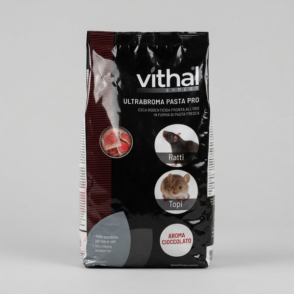 Ultrabrodi Pasta Pro Esca Rodenticida Topi e Ratti 1,5 kg Vithal Expert