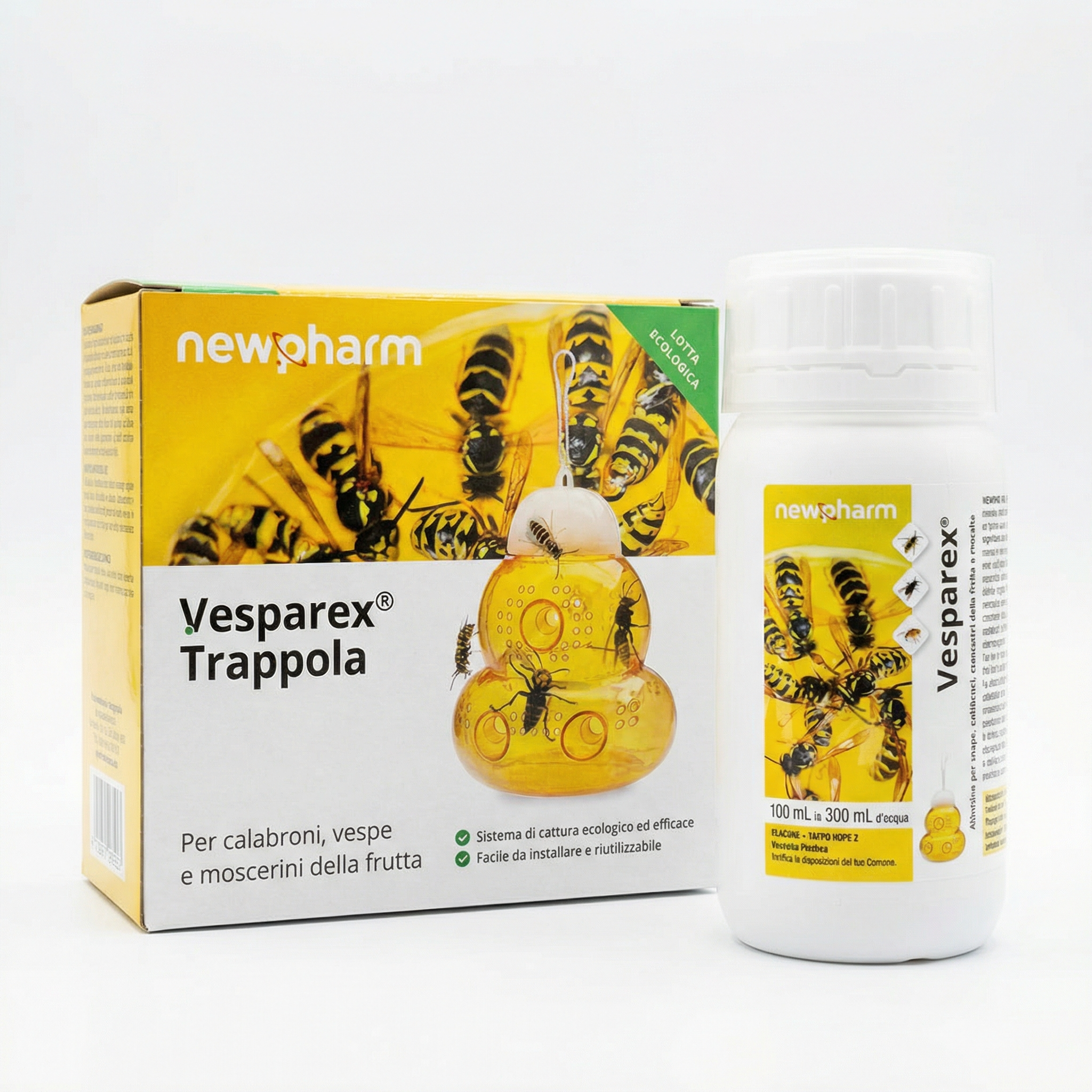 VESPAREX® Trappola per vespe e calabroni uso esterno + Attrattivo 200ml Newpharm