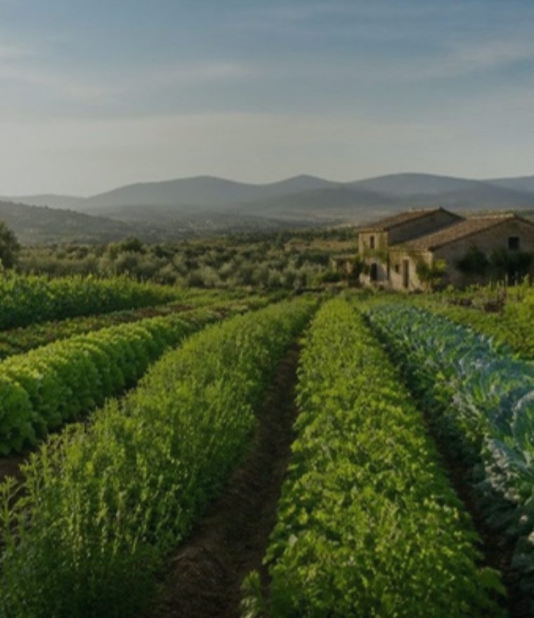 Campo di ortaggi biologici in Puglia