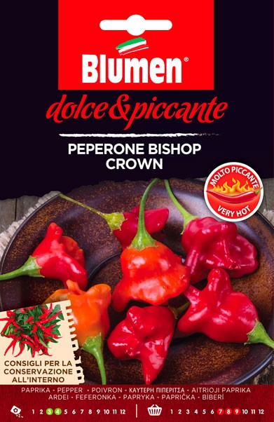 Semi  Peperone piccante Bishop Crown Blumen