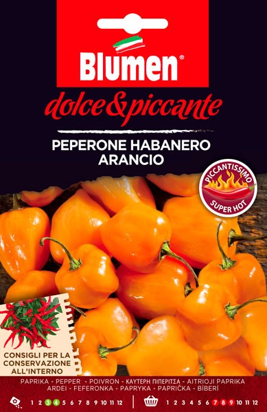 Blumen - Semi - Dolce&Piccante - Peperone - Habanero - Arancio - Busta