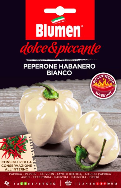 Semi Peperone piccante Habanero Bianco F.1 Blumen