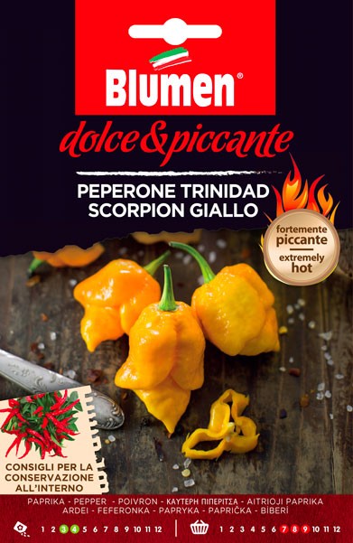 Blumen - Semi - Dolce&Piccante - Peperone - Trinidad - Scorpion - Giallo - Busta