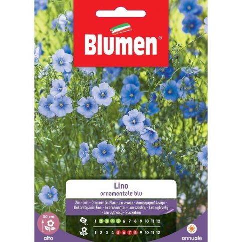 Blumen - Semi - Lino - Ornamentale - Blu - Busta