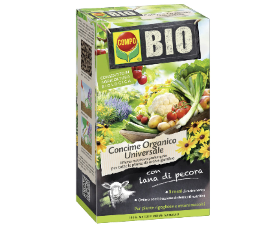 Compo - Bio - Concime - Organico - Universale - Lana - Pecora - 2 Kg