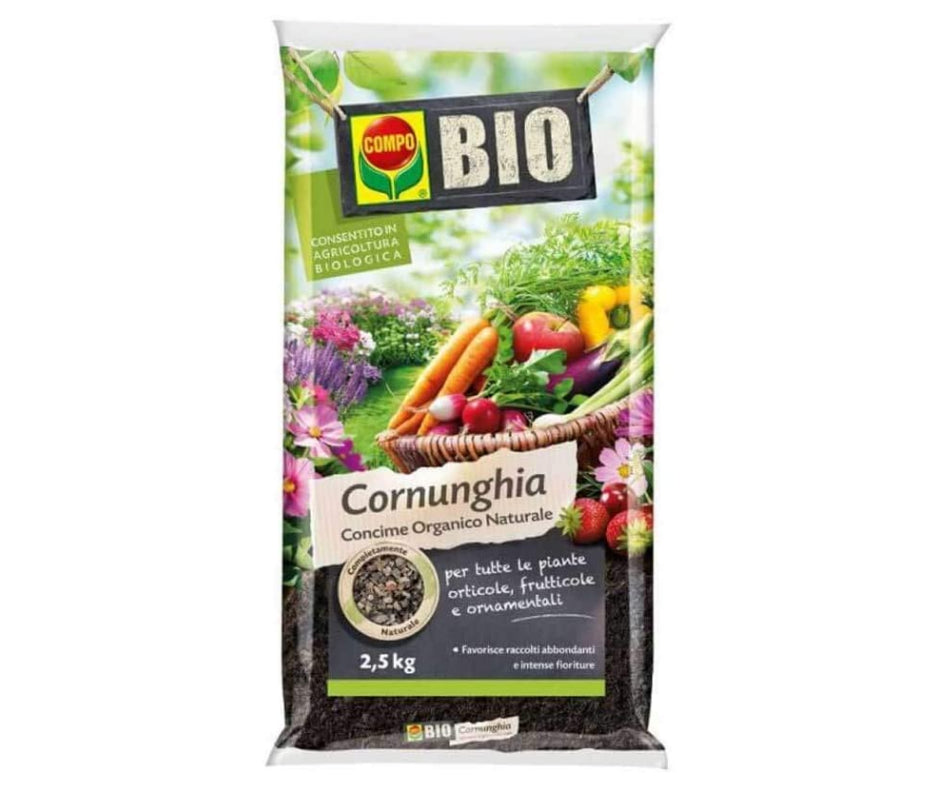 Compo - Bio - Cornunghia - Concime - Organico - Naturale - Azotato - 2,5 Kg