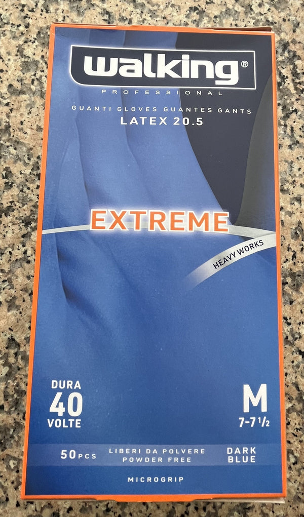 Guanti - Confezione - Walking - Professional - Extreme - Works - 50 Pz. - Dark Blue - Microgrip