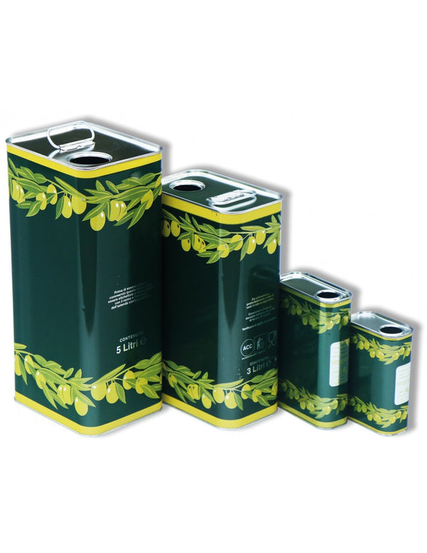 Olio - Lattina per Olio - Alluminio - Disponibili in Vari Formati