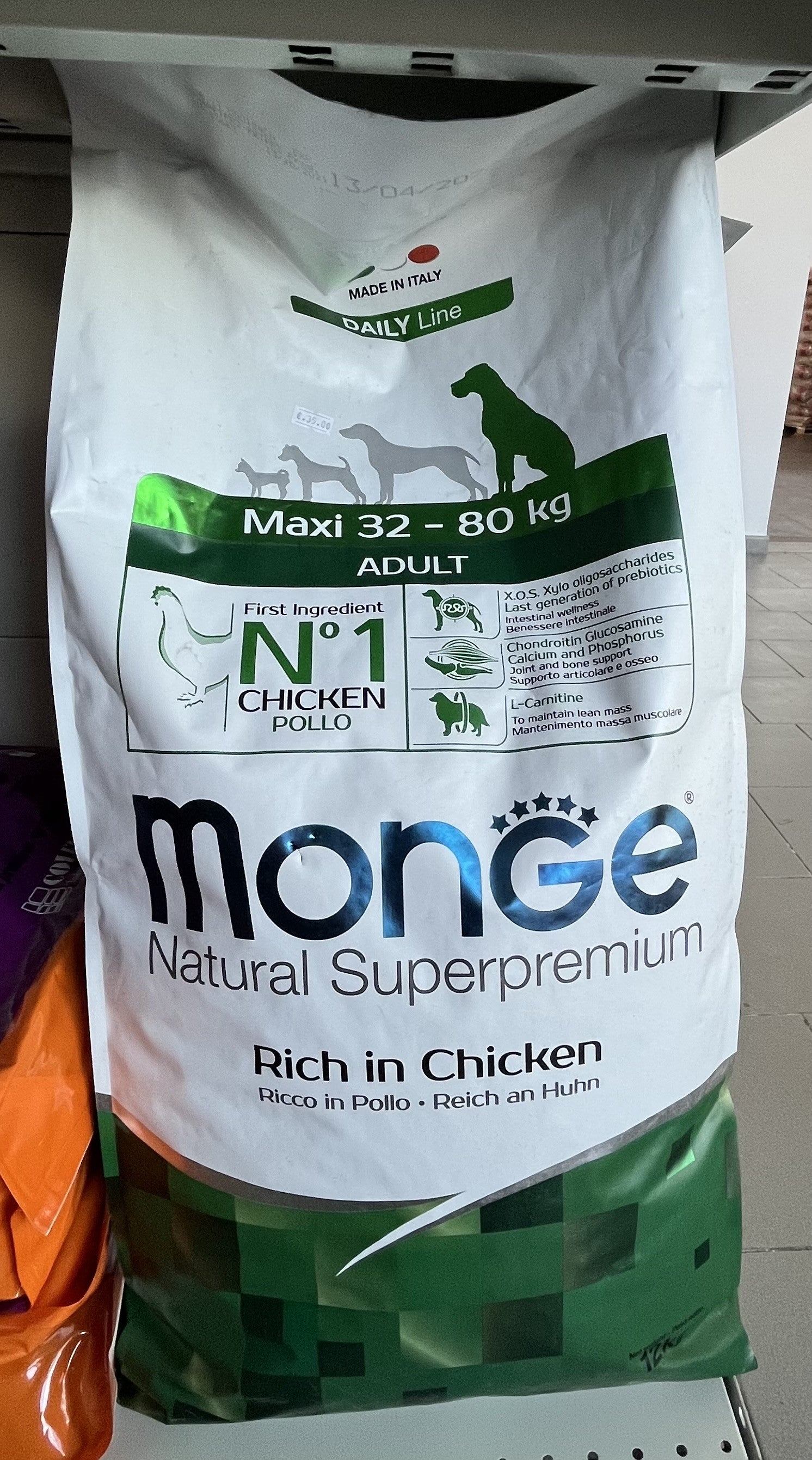Pets - Monge - Natural - Superpremium - Croccantini - Pollo - Made in Italy - 12 Kg