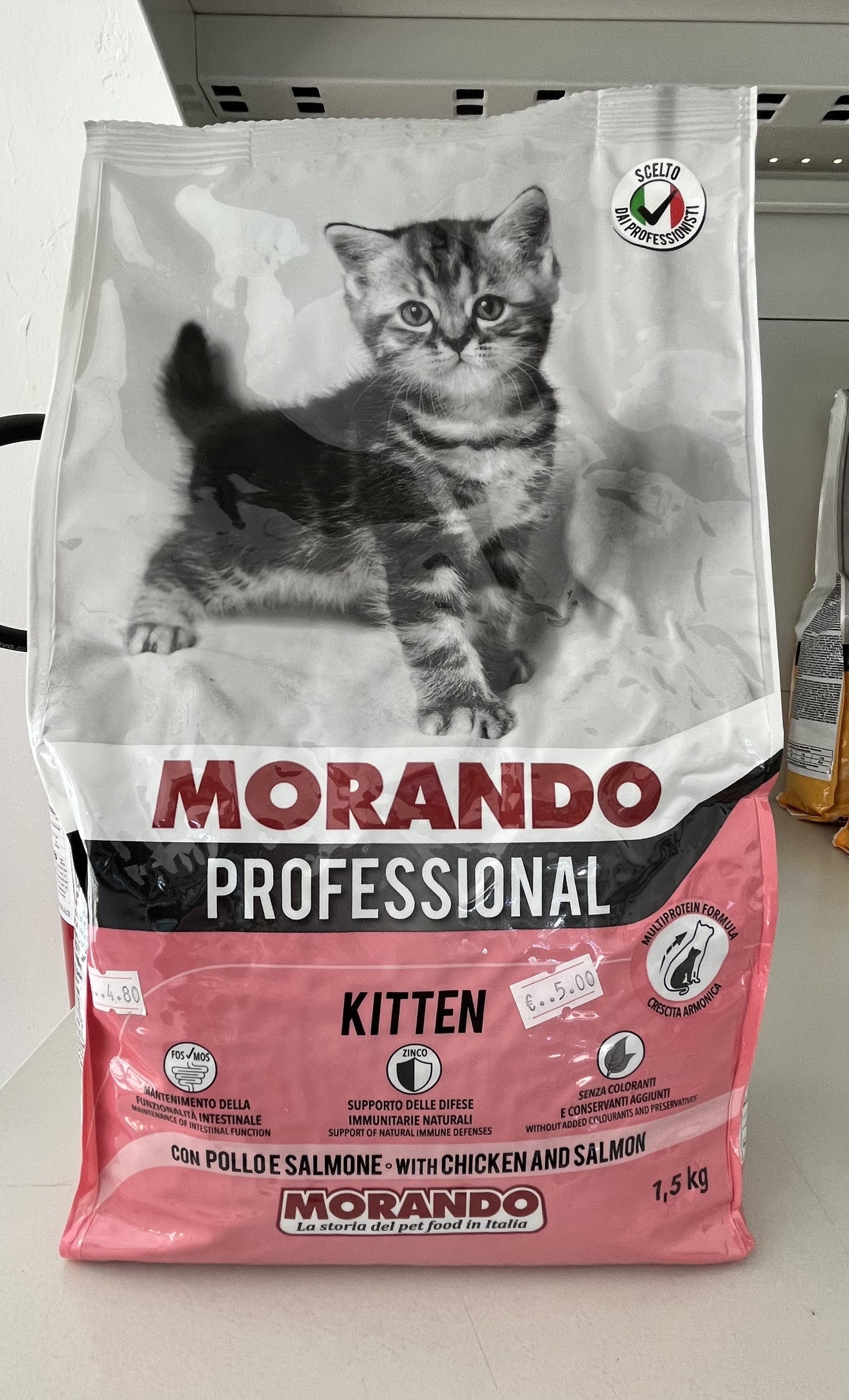 Pets - Morando - Croccantini - Gatti - Professional - Kitten - Pollo - Salmone - 1,5 Kg
