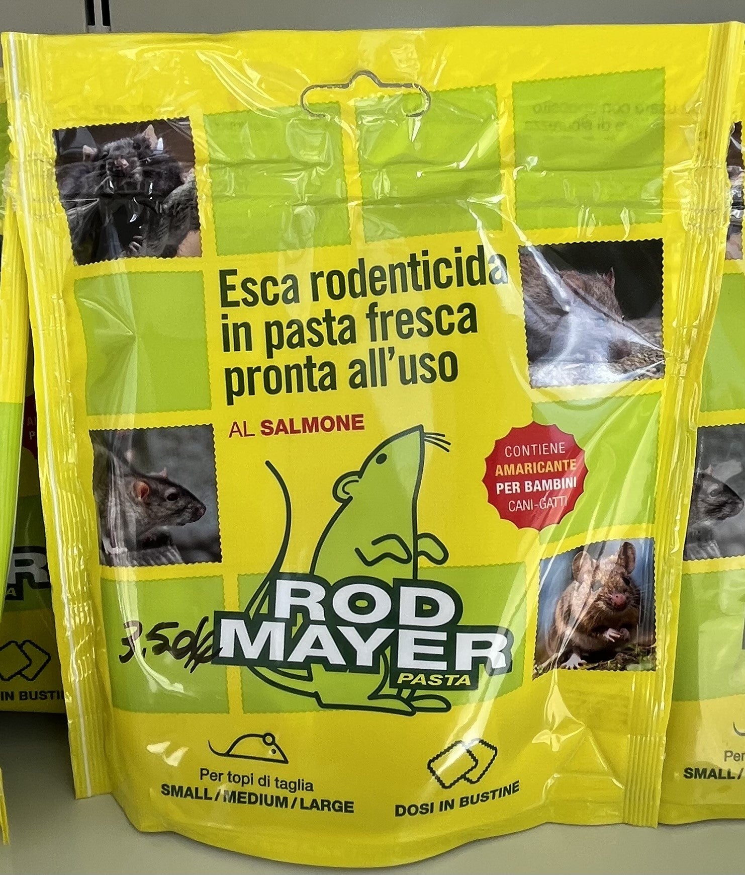 Topicida - Mayer - Esca - Rodenticida - Pasta - Fresca - Pronto - Uso - Rod - Salmone - Bustine